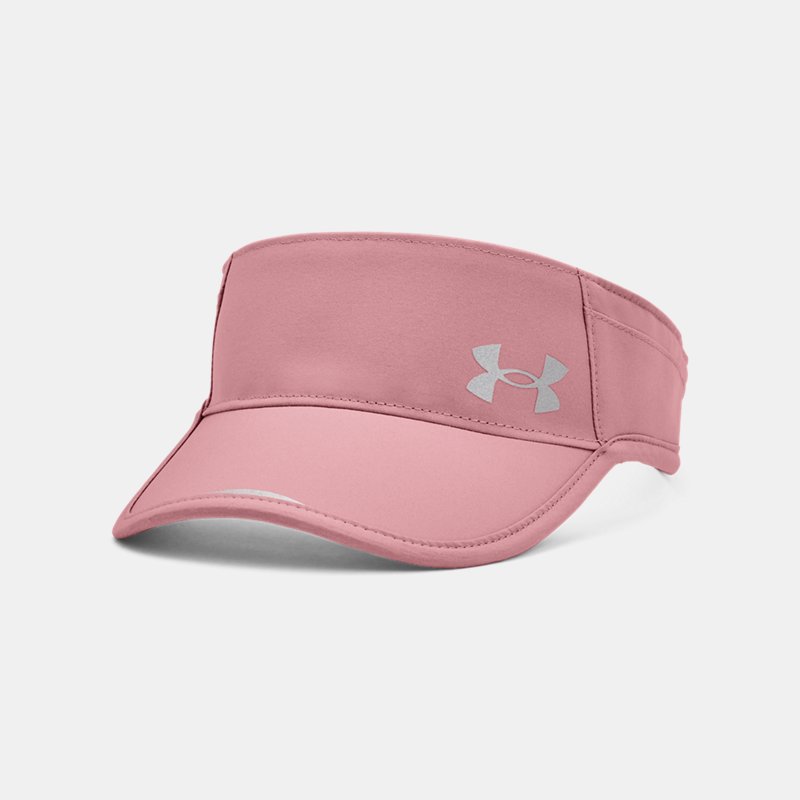 Women's Under Armour Iso-Chill Launch Run Visor Pink Elixir / Pitch Gray / Reflective One Size